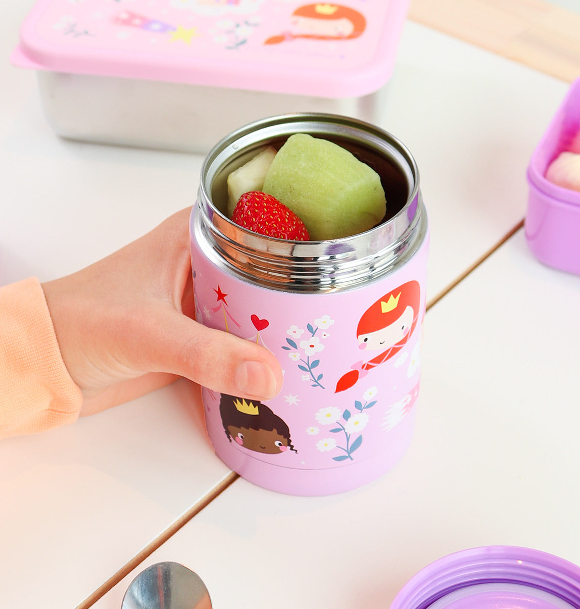 Insulated stainless steel food jar: Princesses