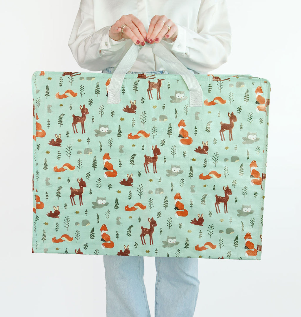 XL opbergtas van a little lovely company met dierenprint 