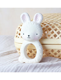 Teething ring: Bunny - white