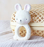 Teething ring: Bunny - white