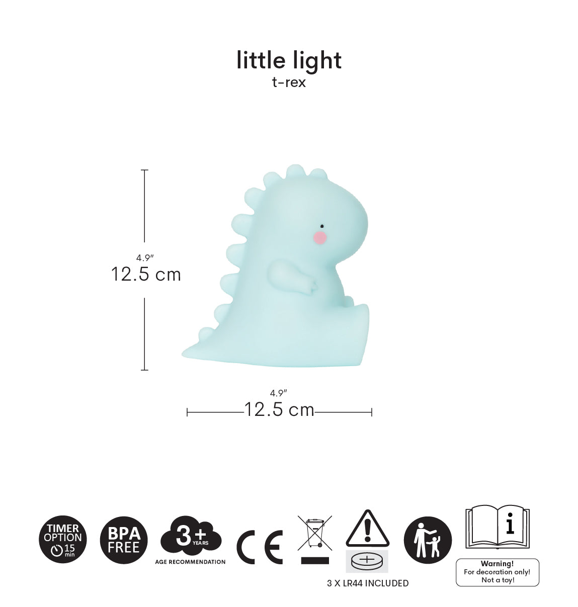 Little light: T-rex - blue