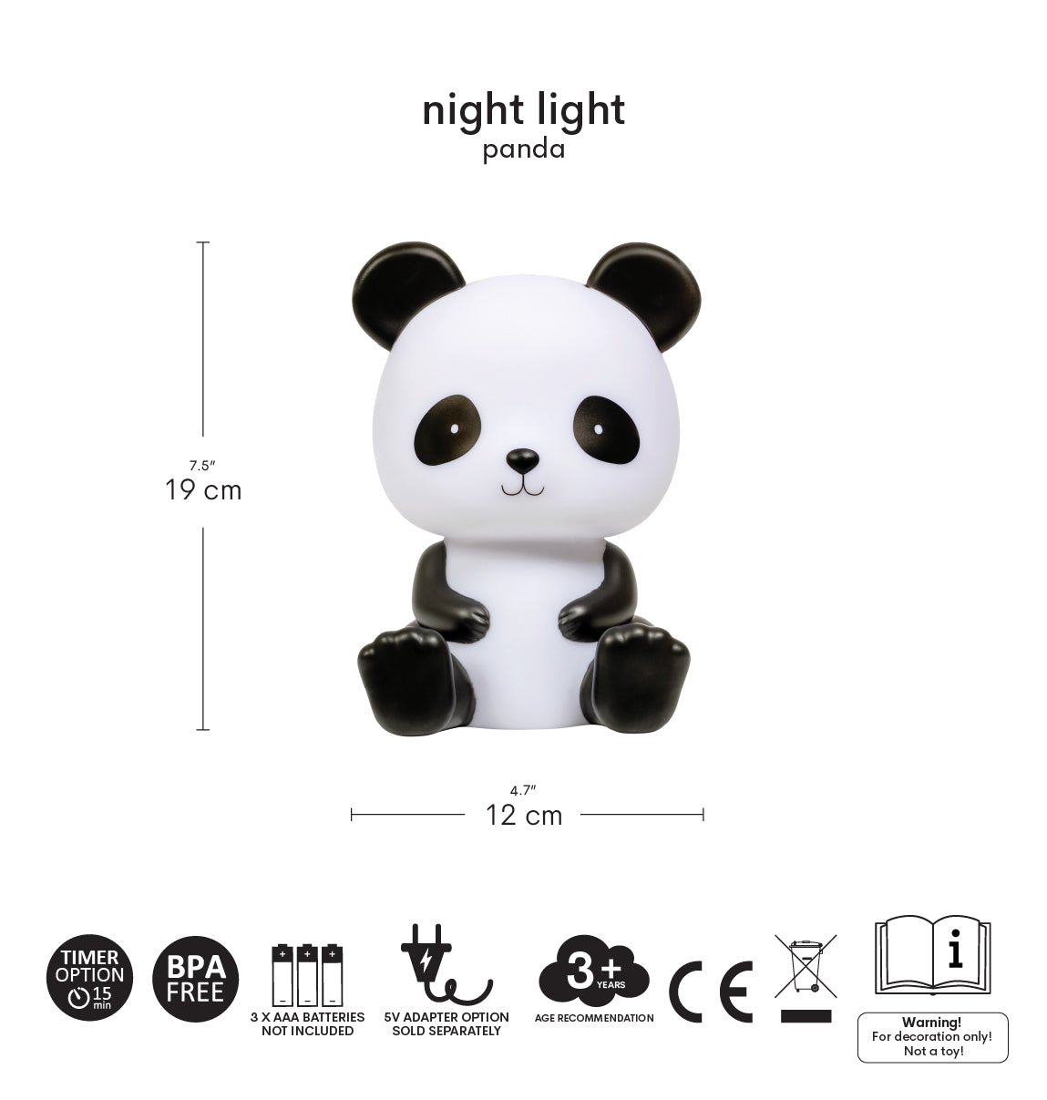 Night light: Panda | A Little Lovely Company