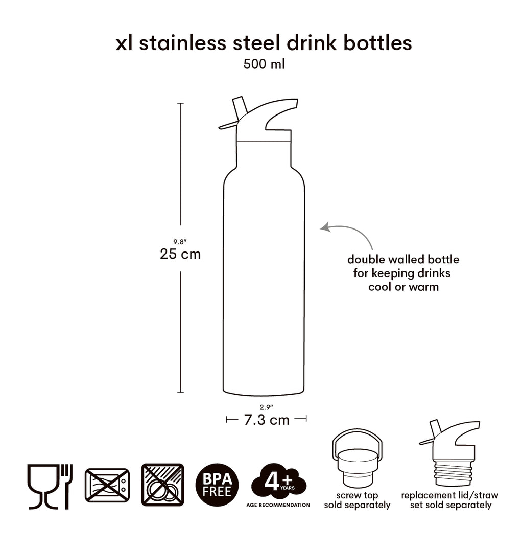 XL stainless steel drink bottle: Vehicles