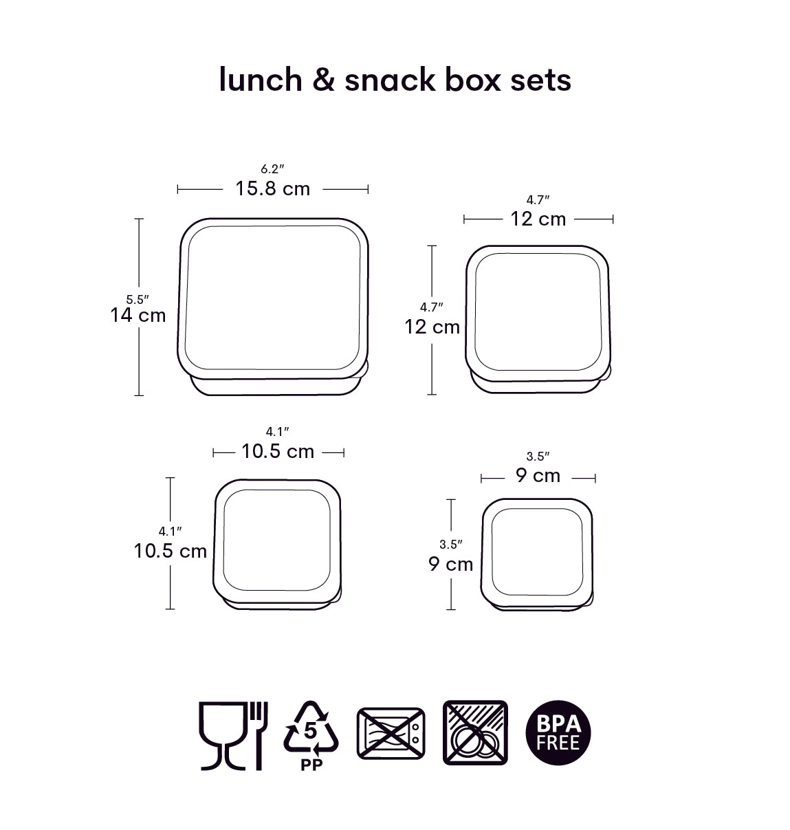 Fun Lunch & Snack Box Set for Kids | A Little Lovely Company