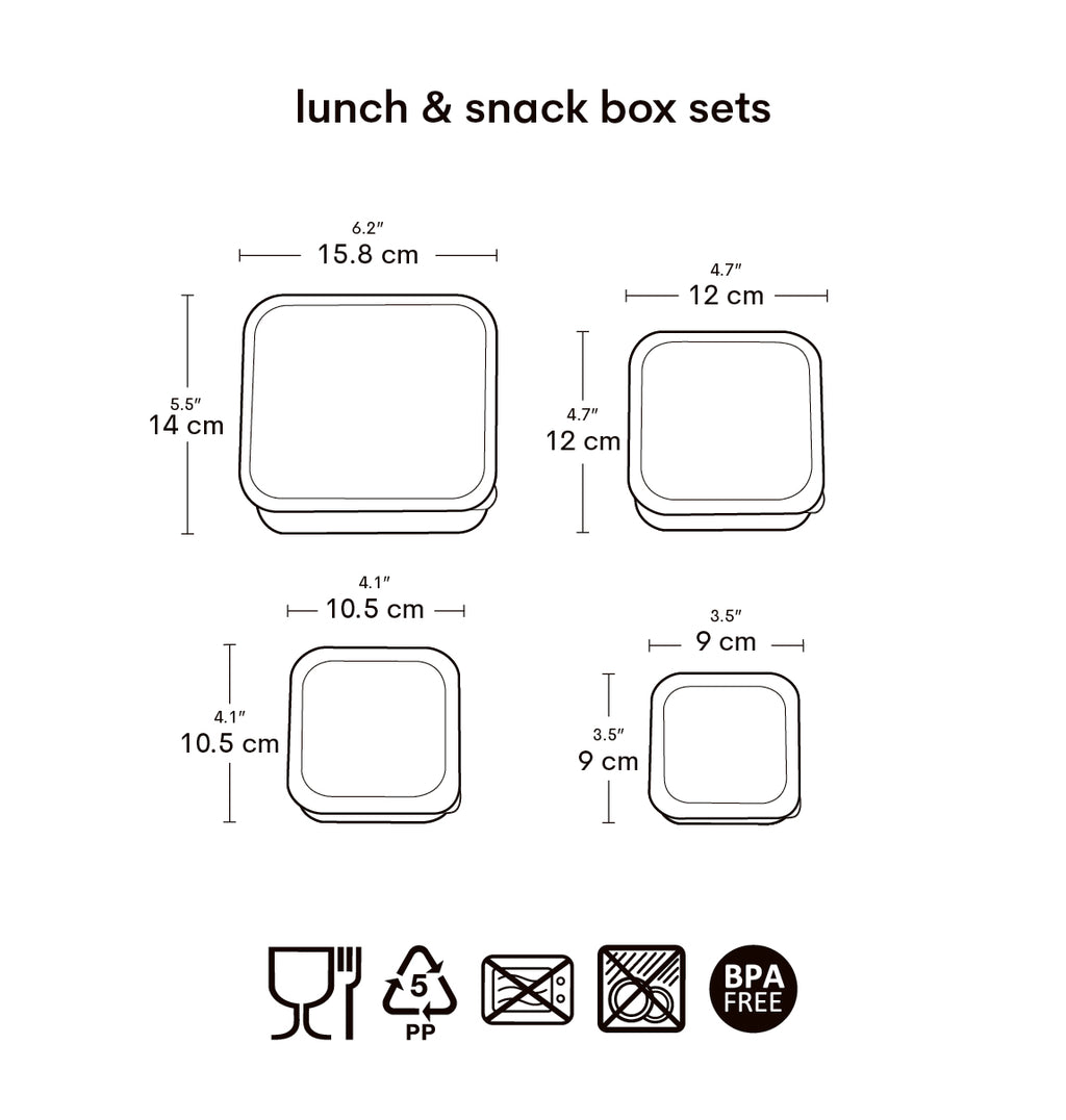 Lunch & snack box set: Dinosaurs