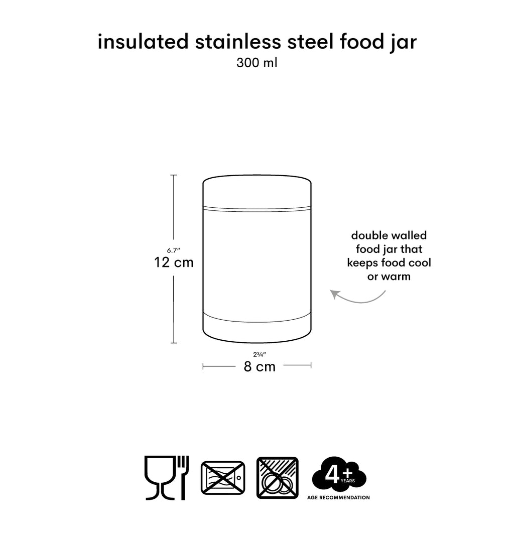 Insulated stainless steel food jar: Hearts