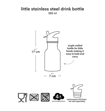 Little stainless steel drink bottle: Happy cherries