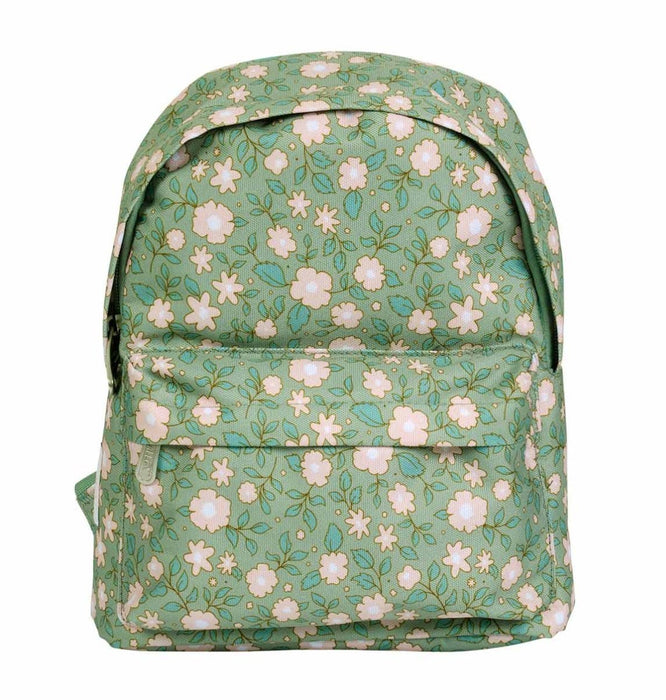 Little backpack: Blossoms - sage