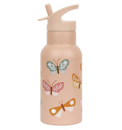 Stainless steel drink bottle: Butterflies 