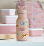 Stainless steel drink bottle: Butterflies 