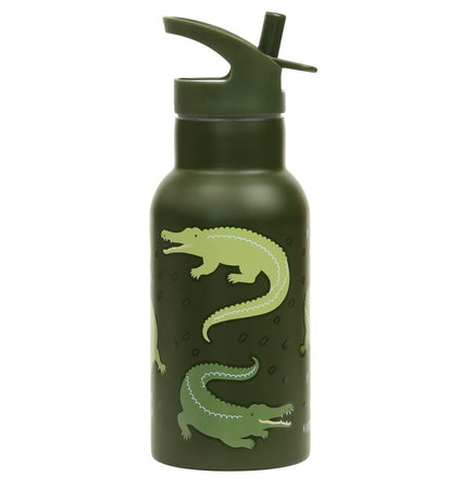 Stainless steel drink bottle: Crocodiles