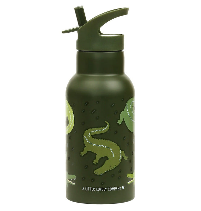 Stainless steel drink bottle: Crocodiles