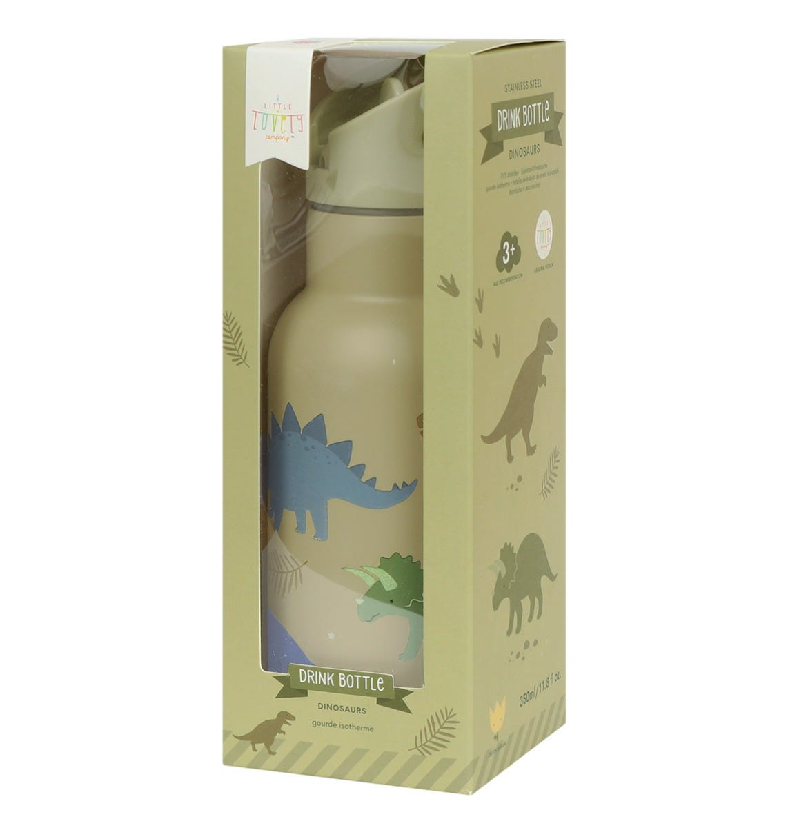 Stainless steel drink bottle: Dinosaurs