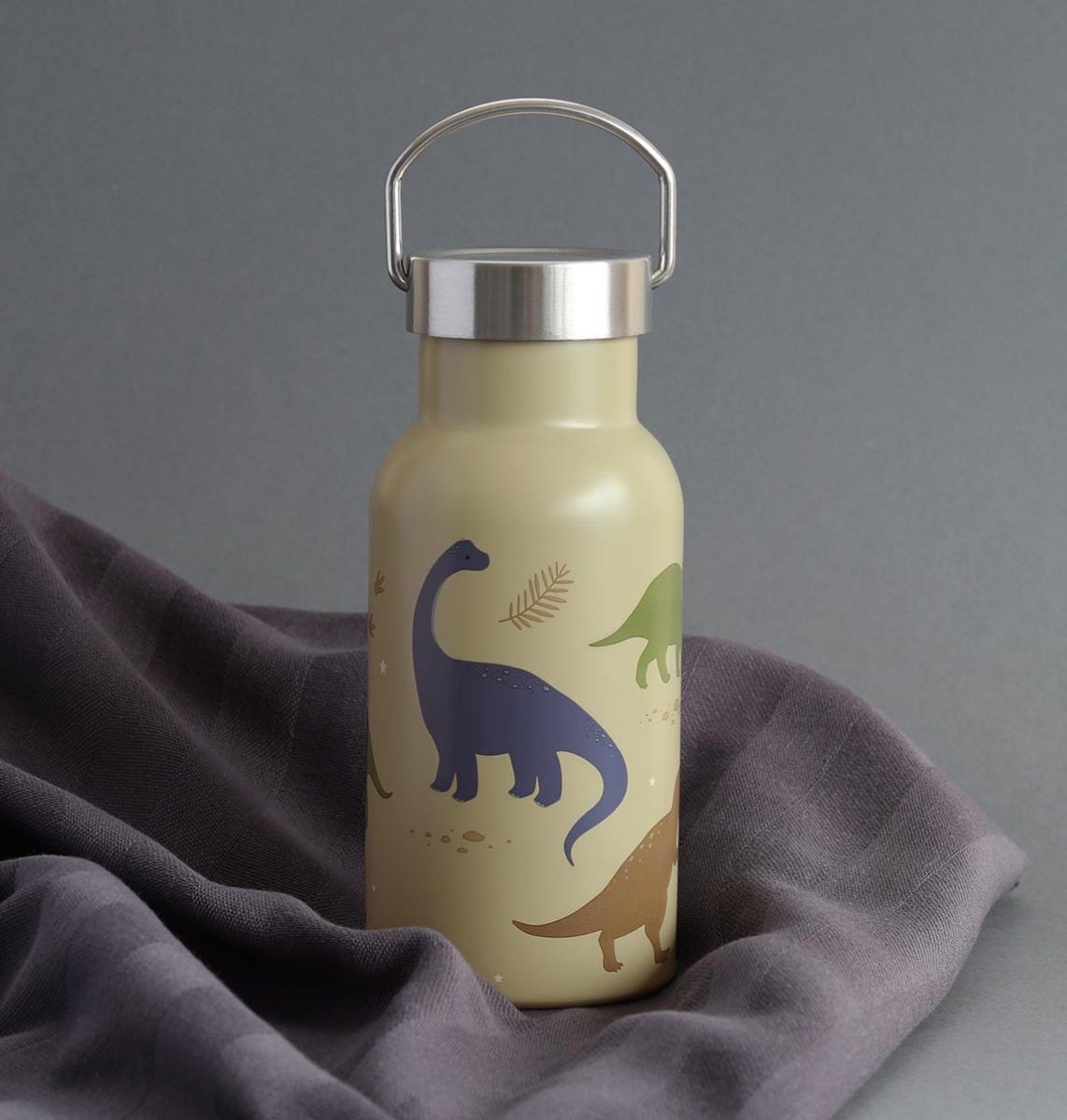 Stainless steel drink bottle: Dinosaurs