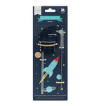 Lid, straw & brush set: Space