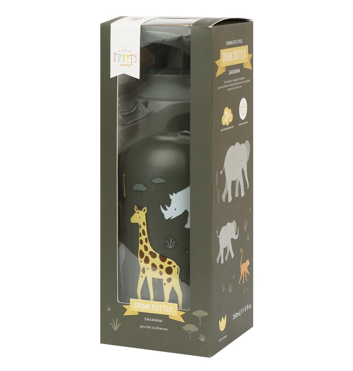 Stainless steel drink bottle: Savanna