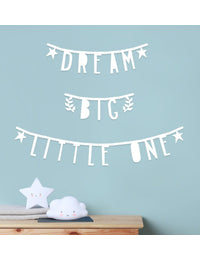 Letter banner: White