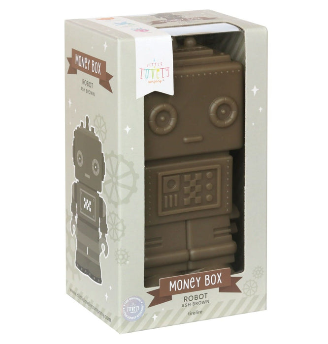 Money box: Robot - ash brown