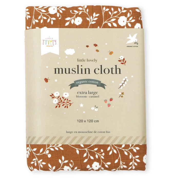 Muslin cloth XL: Blossom - caramel