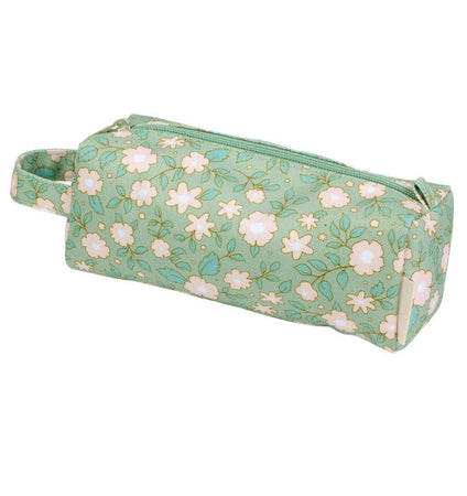 Pencil case: Blossoms - sage