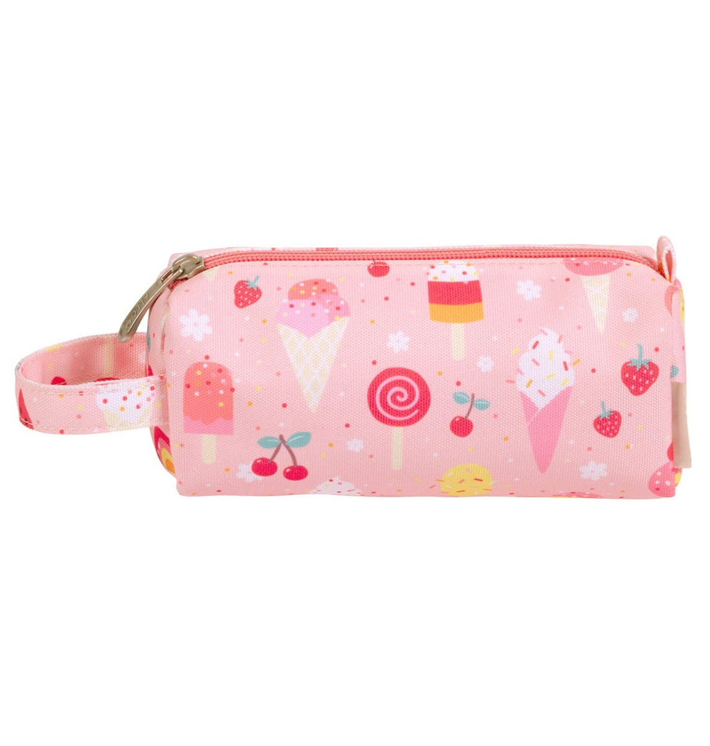 roze etui met ijsjes van a little lovely company 