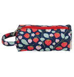 blauwe etui pennentasje met rode aardbeien van a little lovely company