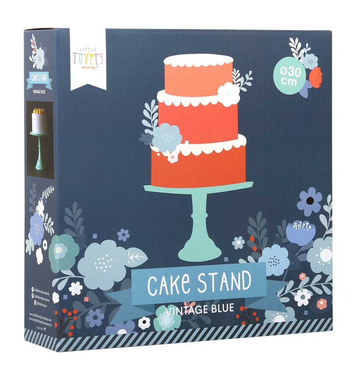 Cake stand: Large - vintage blue