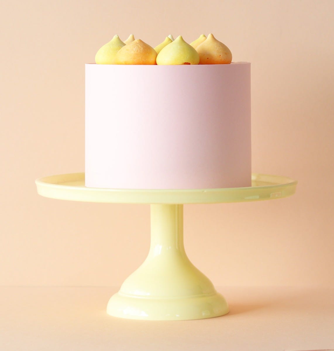 Cake stand: Small - yellow