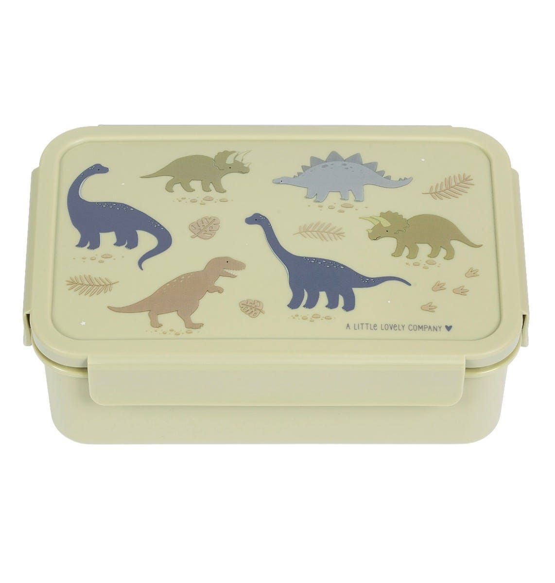 Ruime Groene Bento Lunchbox met Dinosaurussen Print A Little Lovely Company