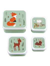 Lunch & snack box set: Forest friends - sage
