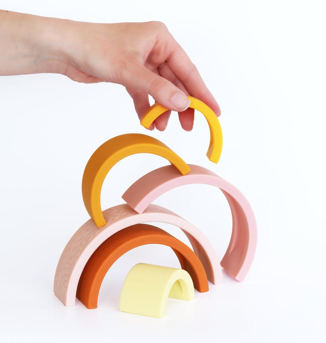 Rainbow stacking toy: sunset