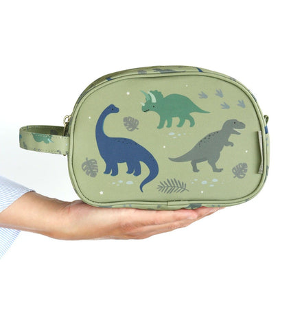 Toiletry bag for children with dinosaurs A Little Lovely Company