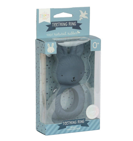 Teething ring: Bunny - charcoal blue