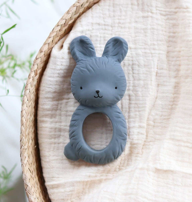 Teething ring: Bunny - charcoal blue