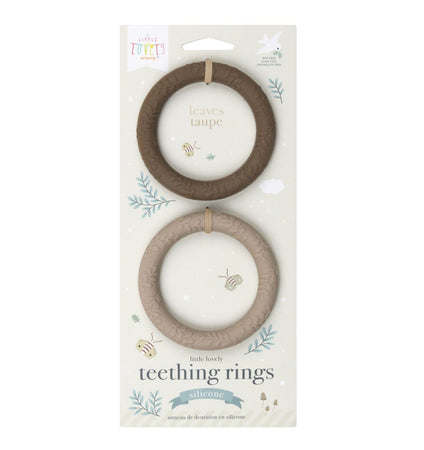 Silicone teether: Leaves - taupe
