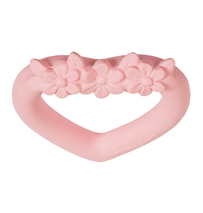 Teething ring: Sweet heart - pink